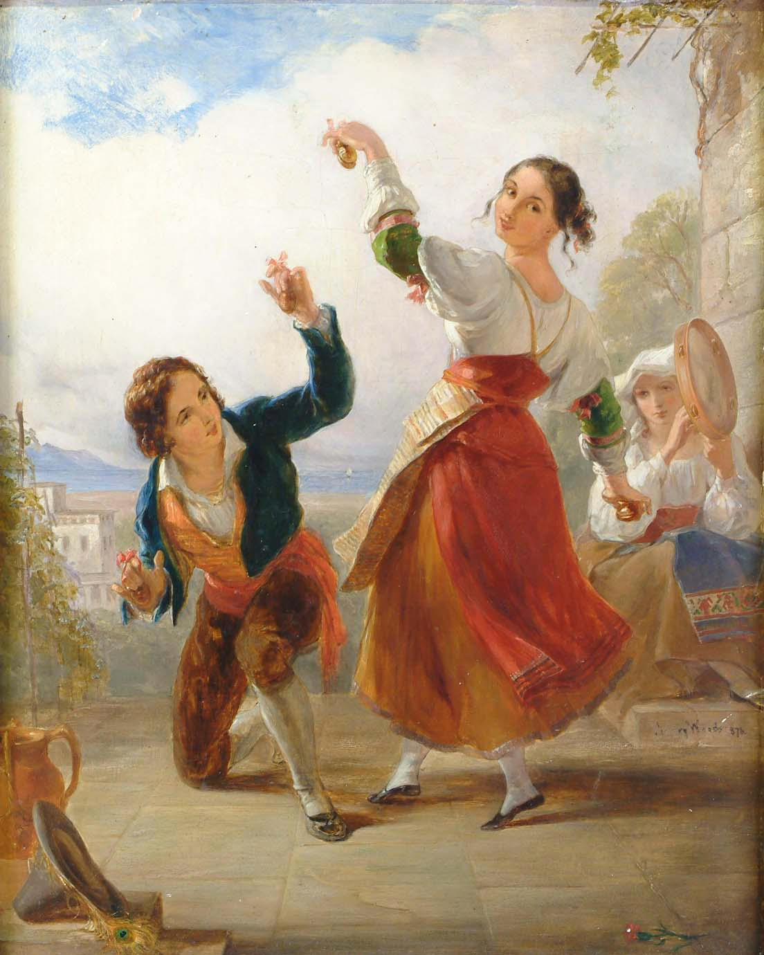Young Couple Dancing With Castanets by Henry Woods, 1876